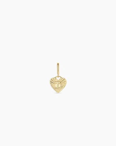 Gorjana Vintage Heart Alphabet Parker Charm In 18k Gold Plated