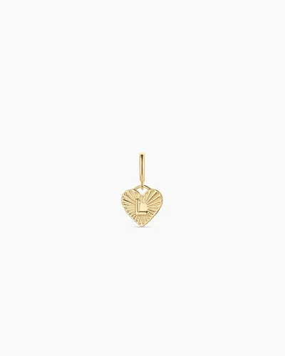 Gorjana Vintage Heart Alphabet Parker Charm In 18k Gold Plated