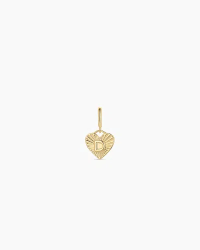 Gorjana Vintage Heart Alphabet Parker Charm In 18k Gold Plated
