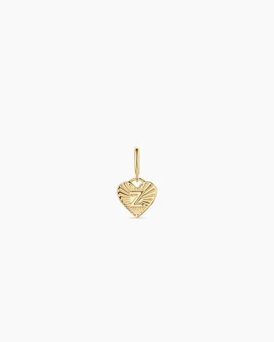 Gorjana Vintage Heart Alphabet Parker Charm In 18k Gold Plated