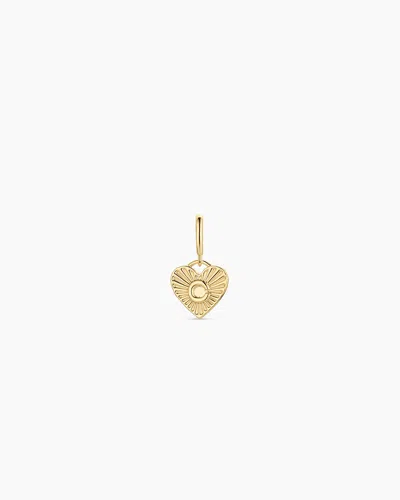 Gorjana Vintage Heart Alphabet Parker Charm In 18k Gold Plated