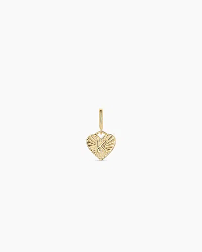 Gorjana Vintage Heart Alphabet Parker Charm In 18k Gold Plated
