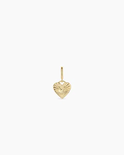 Gorjana Vintage Heart Alphabet Parker Charm In 18k Gold Plated
