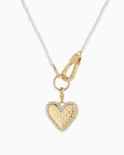 Gorjana Vintage Heart Dot Charm Necklace