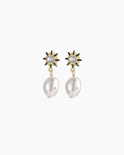 Gorjana Vintage Shimmer Pearl Drop Earrings