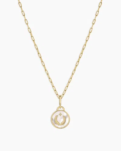 Gorjana Vintage Zodiac Charm Necklace In 18k Gold Plated