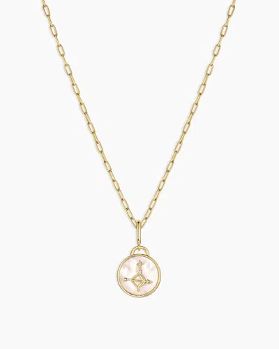 Gorjana Vintage Zodiac Charm Necklace In 18k Gold Plated