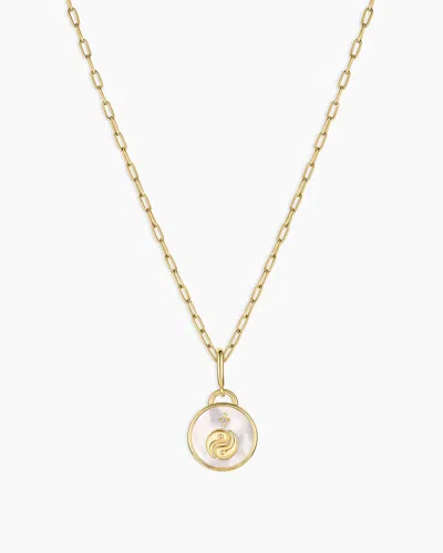Gorjana Vintage Zodiac Charm Necklace In 18k Gold Plated