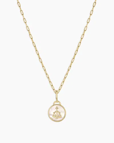 Gorjana Vintage Zodiac Charm Necklace In 18k Gold Plated