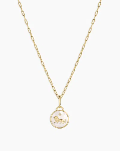 Gorjana Vintage Zodiac Charm Necklace In 18k Gold Plated