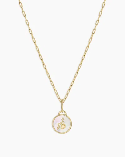 Gorjana Vintage Zodiac Charm Necklace In 18k Gold Plated
