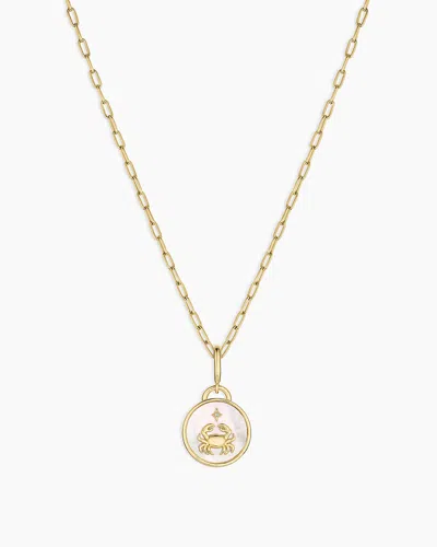 Gorjana Vintage Zodiac Charm Necklace In 18k Gold Plated