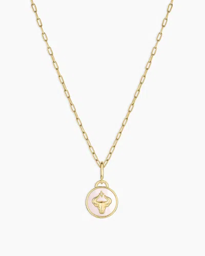 Gorjana Vintage Zodiac Charm Necklace In 18k Gold Plated