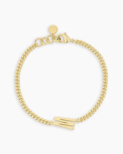 Gorjana Wilder Alphabet Bracelet In 18k Gold Plated