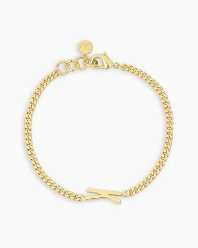Gorjana Wilder Alphabet Bracelet In 18k Gold Plated