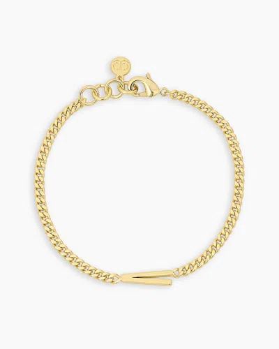 Gorjana Wilder Alphabet Bracelet In 18k Gold Plated