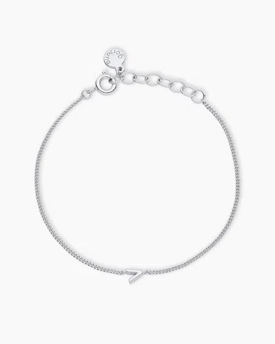 Gorjana Wilder Mini Alphabet Bracelet In Silver Plated