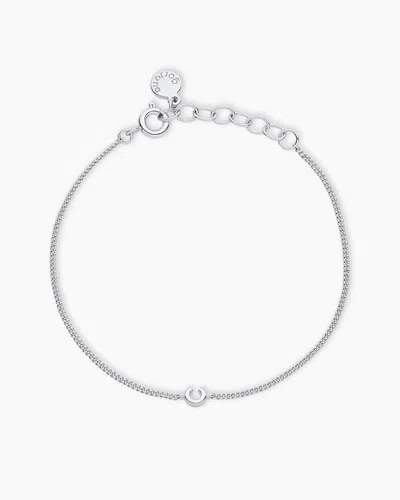 Gorjana Wilder Mini Alphabet Bracelet In Silver Plated