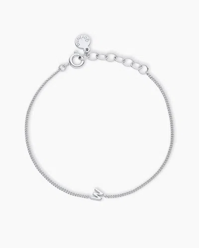Gorjana Wilder Mini Alphabet Bracelet In Silver Plated