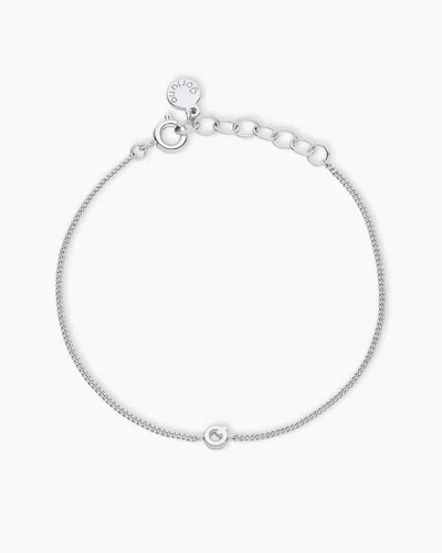 Gorjana Wilder Mini Alphabet Bracelet In Silver Plated