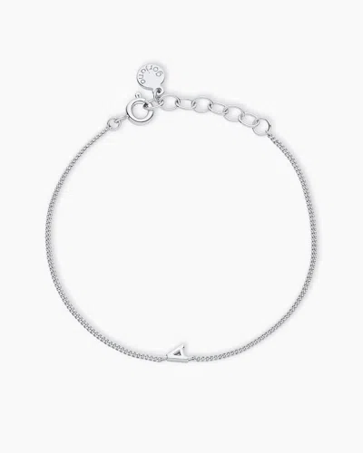 Gorjana Wilder Mini Alphabet Bracelet In Silver Plated