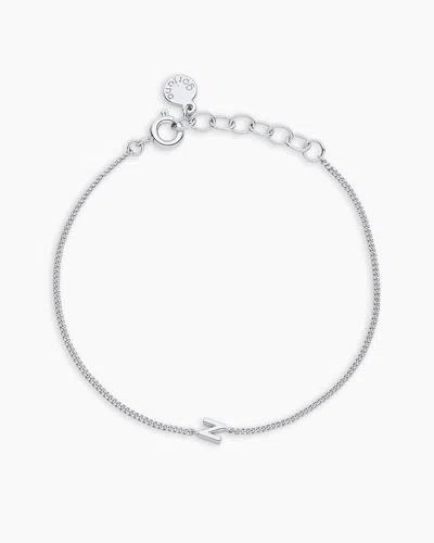 Gorjana Wilder Mini Alphabet Bracelet In Silver Plated