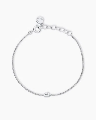 Gorjana Wilder Mini Alphabet Bracelet In Silver Plated