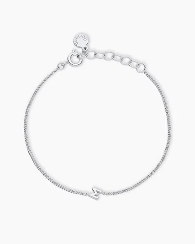 Gorjana Wilder Mini Alphabet Bracelet In Silver Plated