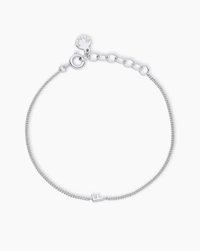 Gorjana Wilder Mini Alphabet Bracelet In Silver Plated