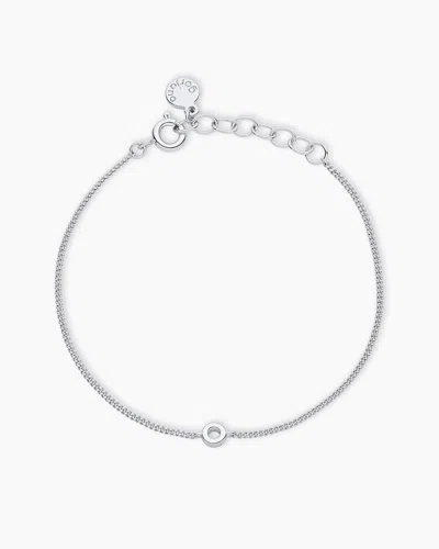 Gorjana Wilder Mini Alphabet Bracelet In Silver Plated