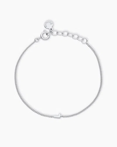 Gorjana Wilder Mini Alphabet Bracelet In Silver Plated
