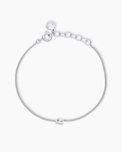 Gorjana Wilder Mini Alphabet Bracelet In Silver Plated