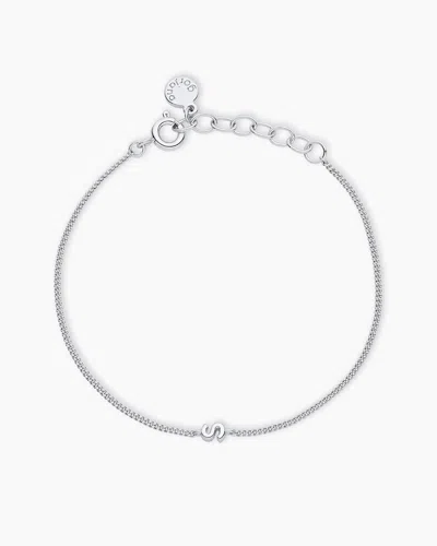 Gorjana Wilder Mini Alphabet Bracelet In Silver Plated
