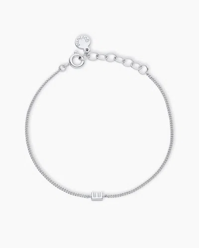 Gorjana Wilder Mini Alphabet Bracelet In Silver Plated