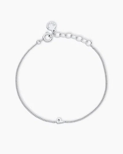 Gorjana Wilder Mini Alphabet Bracelet In Silver Plated