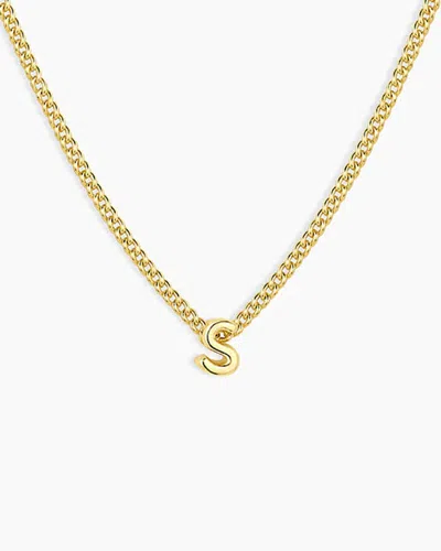Gorjana Wilder Mini Alphabet Necklace In 18k Gold Plated