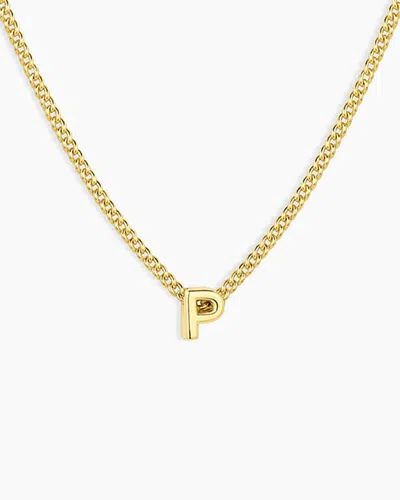 Gorjana Wilder Mini Alphabet Necklace In 18k Gold Plated