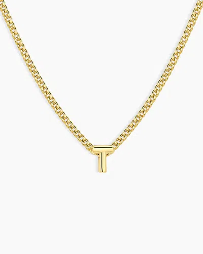 Gorjana Wilder Mini Alphabet Necklace In 18k Gold Plated