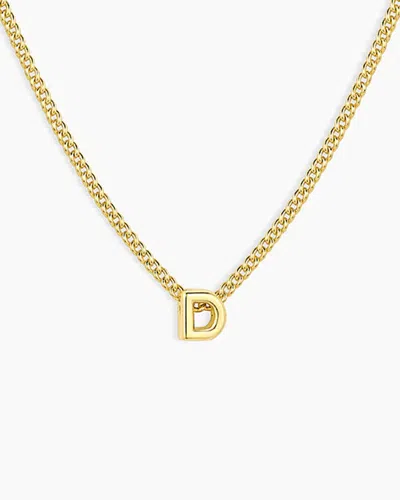 Gorjana Wilder Mini Alphabet Necklace In 18k Gold Plated