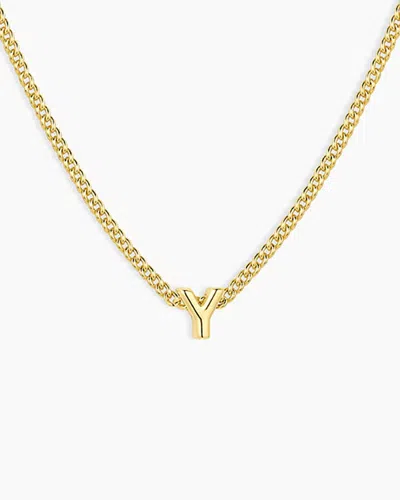 Gorjana Wilder Mini Alphabet Necklace In 18k Gold Plated