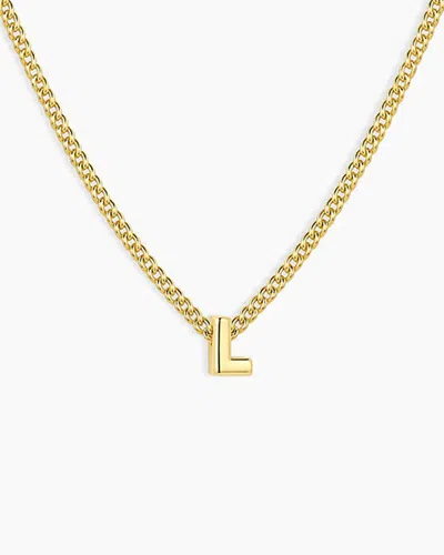 Gorjana Wilder Mini Alphabet Necklace In 18k Gold Plated