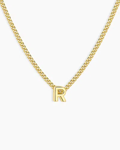 Gorjana Wilder Mini Alphabet Necklace In 18k Gold Plated