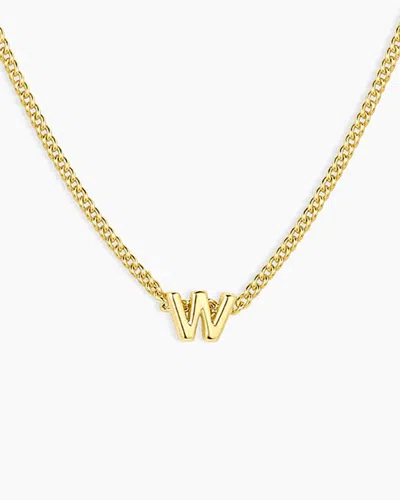 Gorjana Wilder Mini Alphabet Necklace In 18k Gold Plated