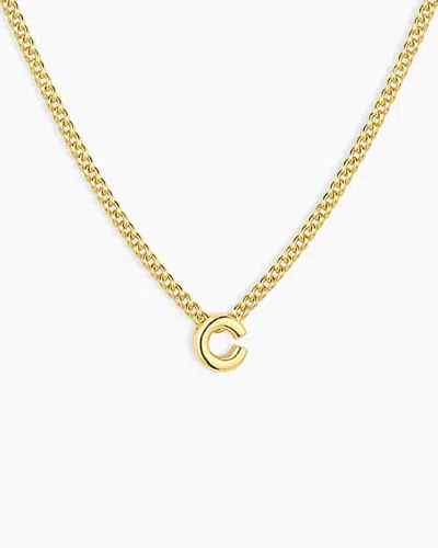 Gorjana Wilder Mini Alphabet Necklace In 18k Gold Plated