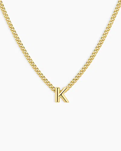 Gorjana Wilder Mini Alphabet Necklace In 18k Gold Plated