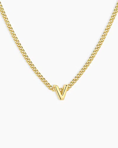 Gorjana Wilder Mini Alphabet Necklace In 18k Gold Plated
