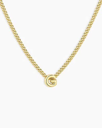 Gorjana Wilder Mini Alphabet Necklace In 18k Gold Plated
