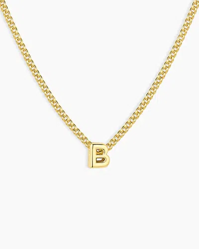 Gorjana Wilder Mini Alphabet Necklace In 18k Gold Plated