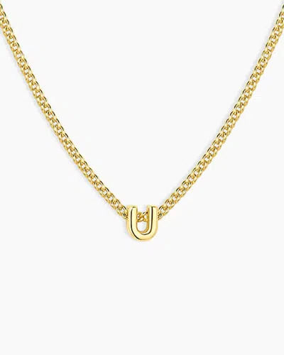 Gorjana Wilder Mini Alphabet Necklace In 18k Gold Plated