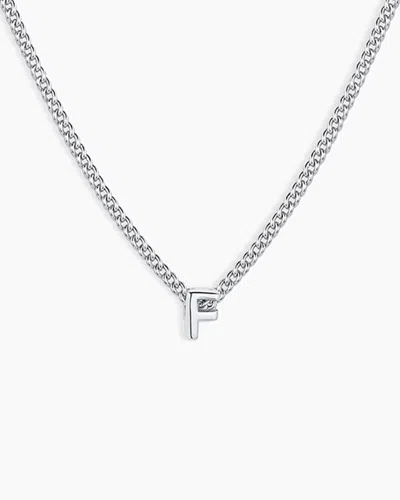 Gorjana Wilder Mini Alphabet Necklace In Silver Plated